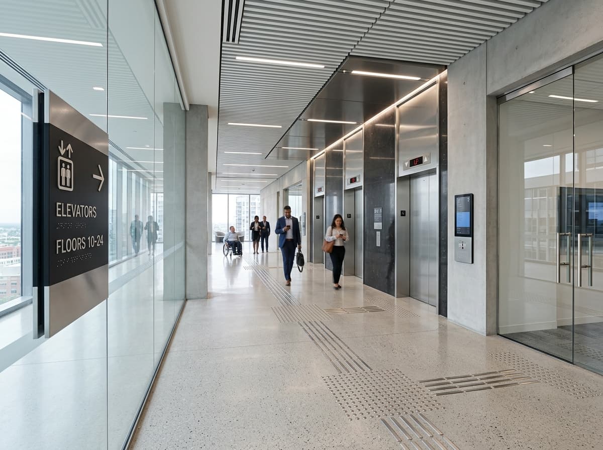 Commercial accessibility installation and wayfinding