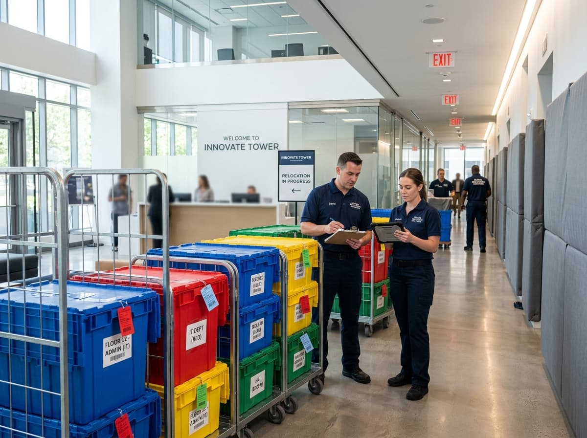 Commercial office relocation logistics management